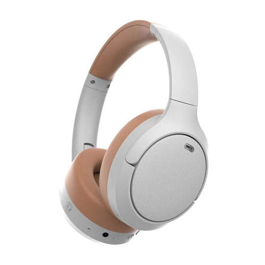 BT056 Noise Reduction Sports Stereo Wireless Deep Bass On-Ear Bluetooth Earphone(White Brown)