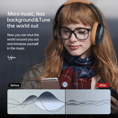 BT056 Noise Reduction Sports Stereo Wireless Deep Bass On-Ear Bluetooth Earphone(Beige) - Headset & Headphone by buy2fix | Online Shopping UK | buy2fix