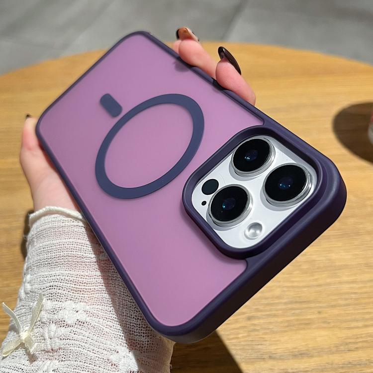 For iPhone Air Frosted Skin Feel MagSafe Phone Case(Dark Purple) - iPhone Air Cases by buy2fix | Online Shopping UK | buy2fix