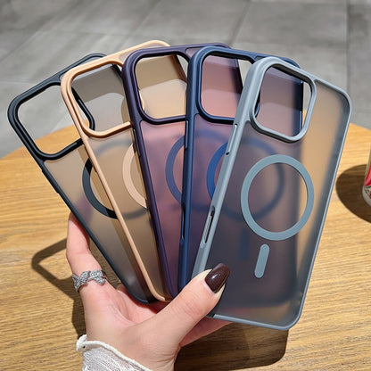 For iPhone 17 Pro Frosted Skin Feel MagSafe Phone Case(Titanium Gray) - iPhone 17 Pro Cases by buy2fix | Online Shopping UK | buy2fix