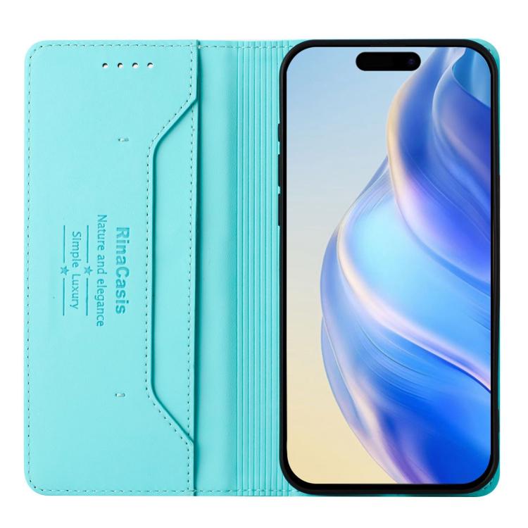 For iPhone Air RC01 Dual-Folded Magnetic Suction RFID Leather Phone Case(Mint Green) - iPhone Air Cases by buy2fix | Online Shopping UK | buy2fix
