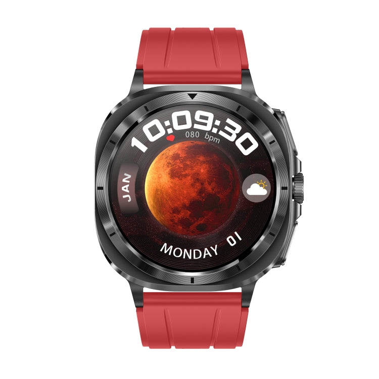ET492 1.43 inch AMOLED Screen Silicone Strap Smart Watch Supports ECG/Blood Sugar Monitoring(Red) - Smart Watches by buy2fix | Online Shopping UK | buy2fix