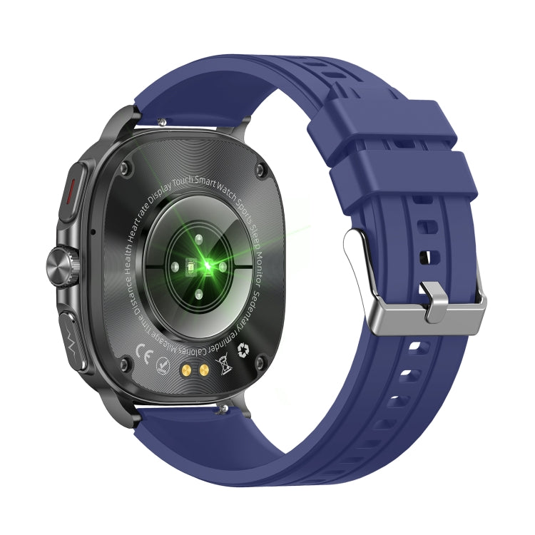 ET492 1.43 inch AMOLED Screen Silicone Strap Smart Watch Supports ECG/Blood Sugar Monitoring(Blue) - Smart Watches by buy2fix | Online Shopping UK | buy2fix