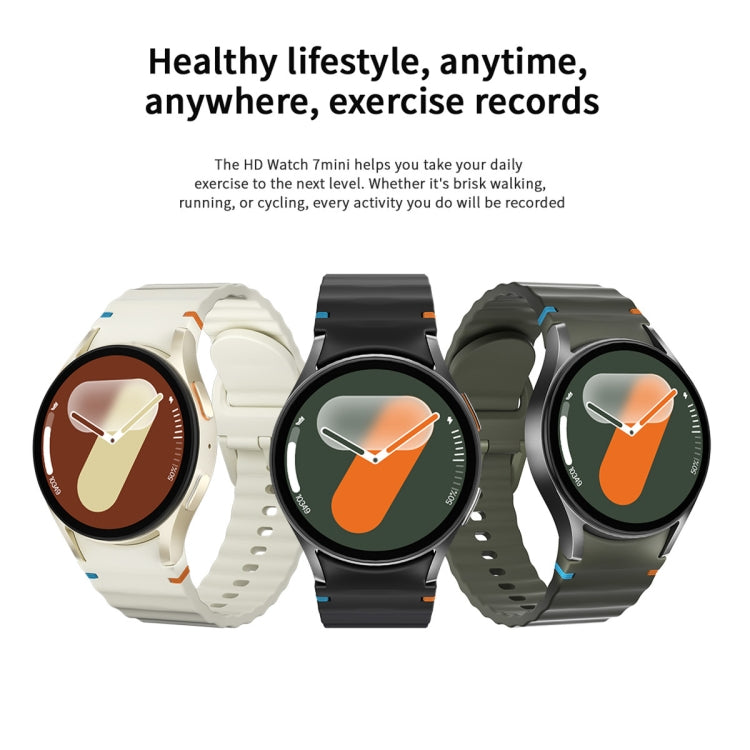 HD Watch7 mini 1.3 inch AMOLED Screen Smart Watch (Silver) - Smart Watches by buy2fix | Online Shopping UK | buy2fix