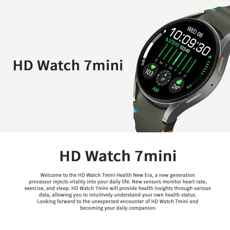 HD Watch7 mini 1.3 inch AMOLED Screen Smart Watch(Black) - Smart Watches by buy2fix | Online Shopping UK | buy2fix