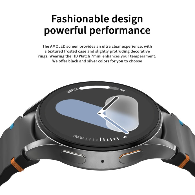 HD Watch7 mini 1.3 inch AMOLED Screen Smart Watch Supports Heart Rate Monitoring/Blood Oxygen Monitoring(Green) - Smart Watches by buy2fix | Online Shopping UK | buy2fix