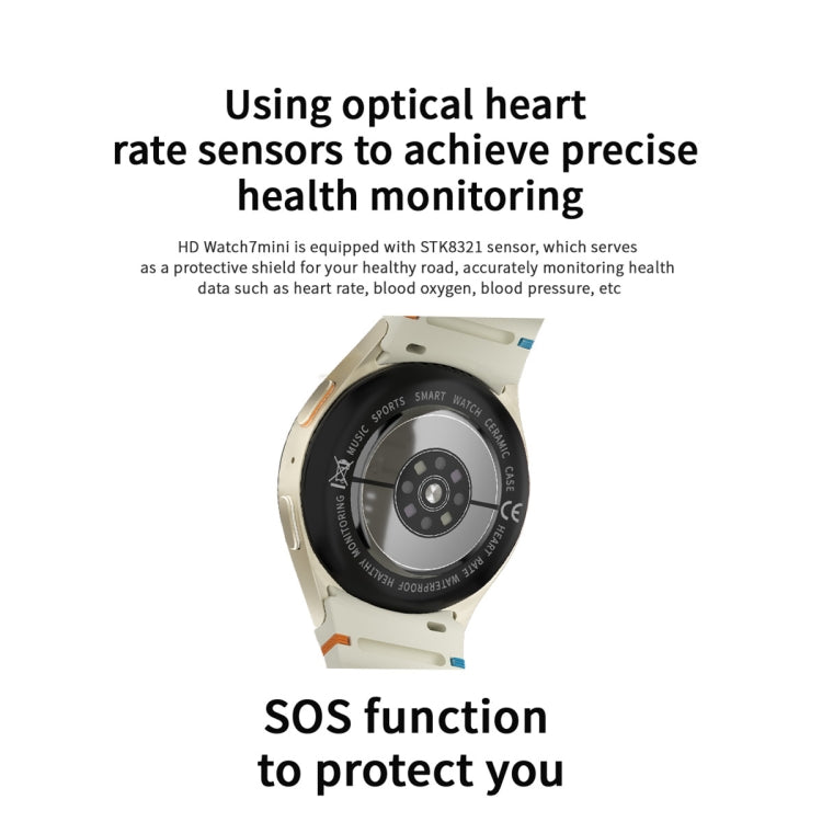 HD Watch7 mini 1.3 inch AMOLED Screen Smart Watch Supports Heart Rate Monitoring/Blood Oxygen Monitoring(Green) - Smart Watches by buy2fix | Online Shopping UK | buy2fix