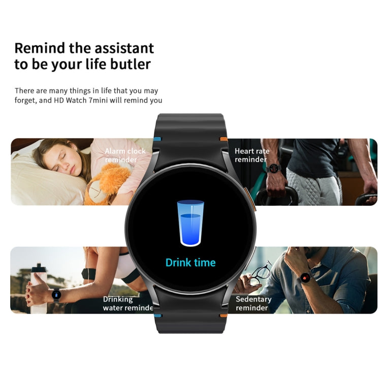 HD Watch7 mini 1.3 inch AMOLED Screen Smart Watch (Silver) - Smart Watches by buy2fix | Online Shopping UK | buy2fix