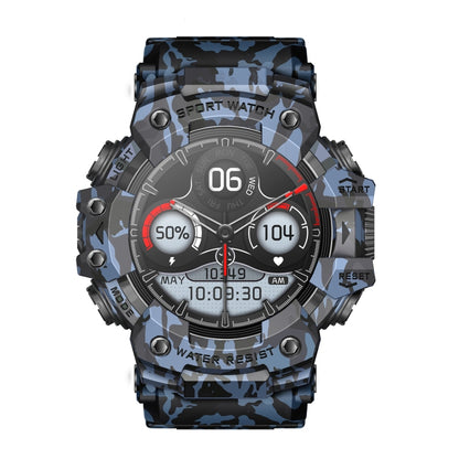LC21 1.32 inch TFT Round Screen Sports Smart Watch Supports Blood Oxygen Monitoring/Call Reminder(Camouflage Blue) - Smart Watches by buy2fix | Online Shopping UK | buy2fix