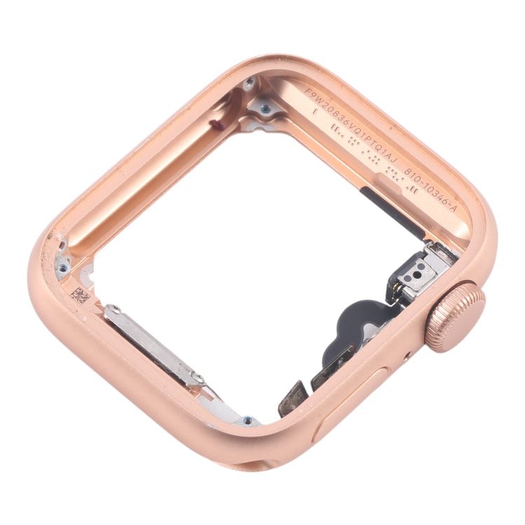 For Apple Watch Series SE 2020 44MM LTE Aluminium Alloy Middle Frame Bezel Plate with Crown Spin Axis Flex Cable(Gold) by buy2fix