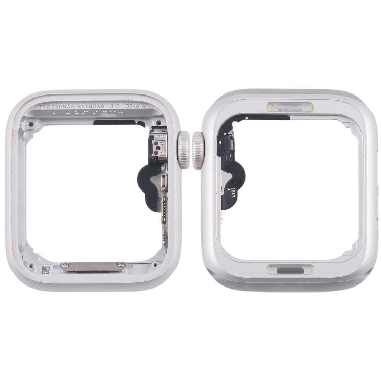 For Apple Watch Series 5 44MM GPS Aluminium Alloy Middle Frame Bezel Plate with Crown Spin Axis Flex Cable(Silver) by buy2fix