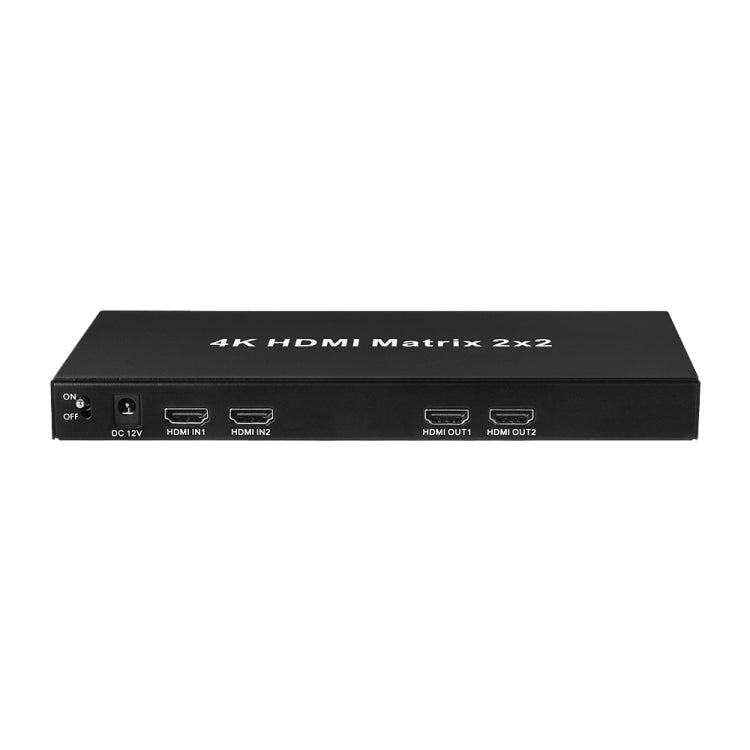 Measy MT4322 4K 30Hz 2 In 2 Out HDMI Matrix Switch Support Seamless Switching, UK Plug(Black) - Switch by Measy | Online Shopping UK | buy2fix