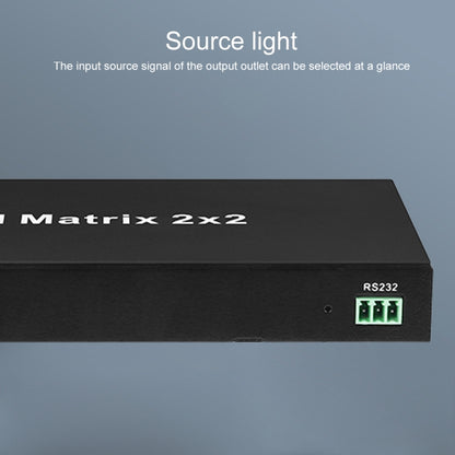 Measy MT4322 4K 30Hz 2 In 2 Out HDMI Matrix Switch Support Seamless Switching, UK Plug(Black) - Switch by Measy | Online Shopping UK | buy2fix