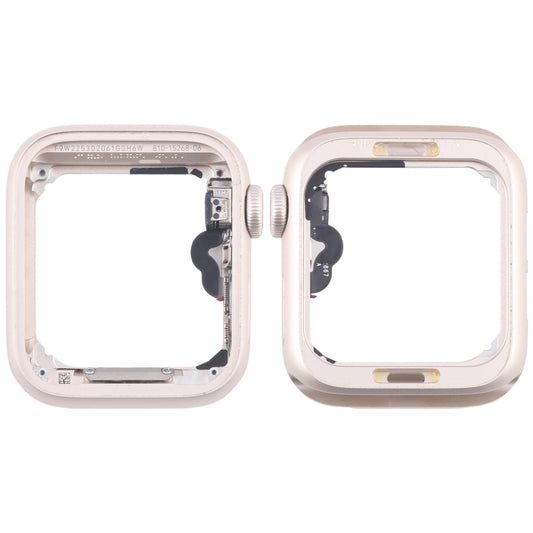 For Apple Watch SE 2022 44MM GPS Aluminium Alloy Middle Frame Bezel Plate with Crown Spin Axis Flex Cable(Starlight) by buy2fix