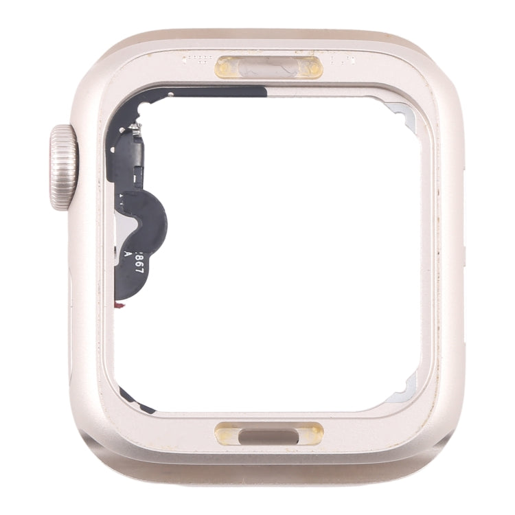 For Apple Watch SE 2022 44MM GPS Aluminium Alloy Middle Frame Bezel Plate with Crown Spin Axis Flex Cable(Starlight) by buy2fix