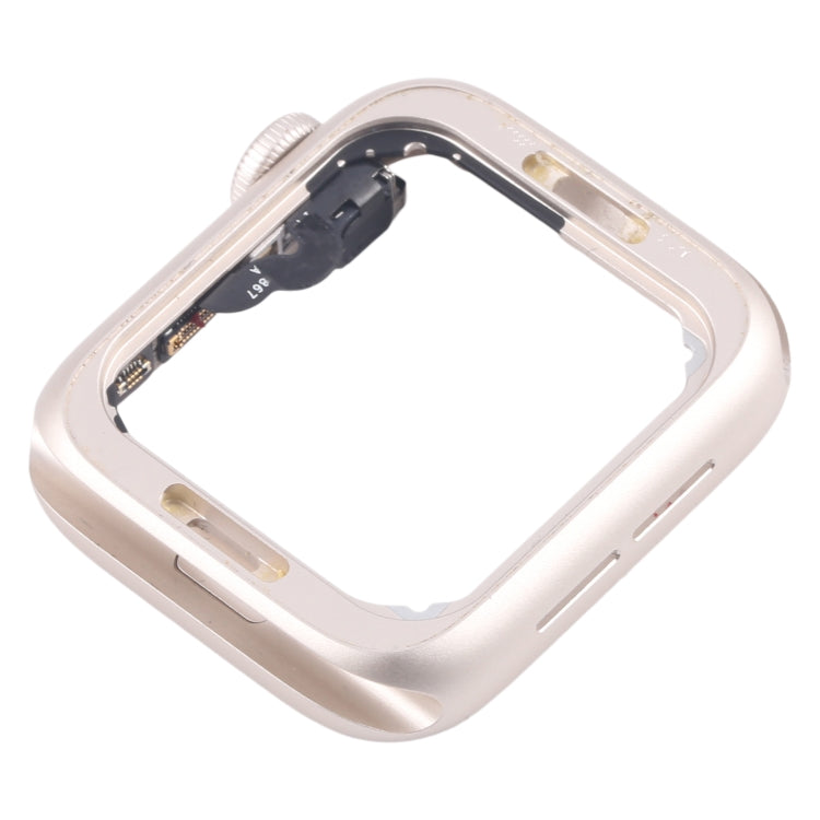For Apple Watch SE 2022 44MM GPS Aluminium Alloy Middle Frame Bezel Plate with Crown Spin Axis Flex Cable(Starlight) by buy2fix