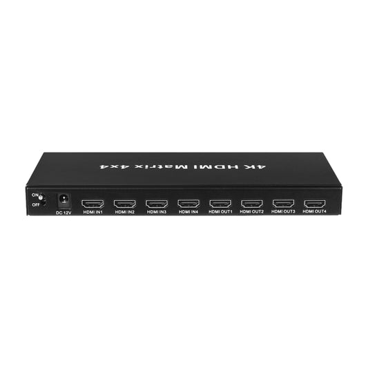 Measy MT4344 4K 30Hz 4 In 4 Out HDMI Matrix Switch Support Seamless Switching, AU Plug(Black) - Switch by Measy | Online Shopping UK | buy2fix