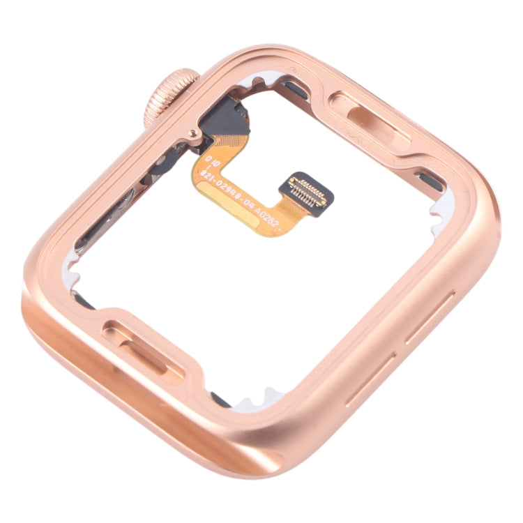 For Apple Watch Series 6 44MM LTE Aluminium Alloy Middle Frame Bezel Plate with Crown Spin Axis Flex Cable(Gold) by buy2fix