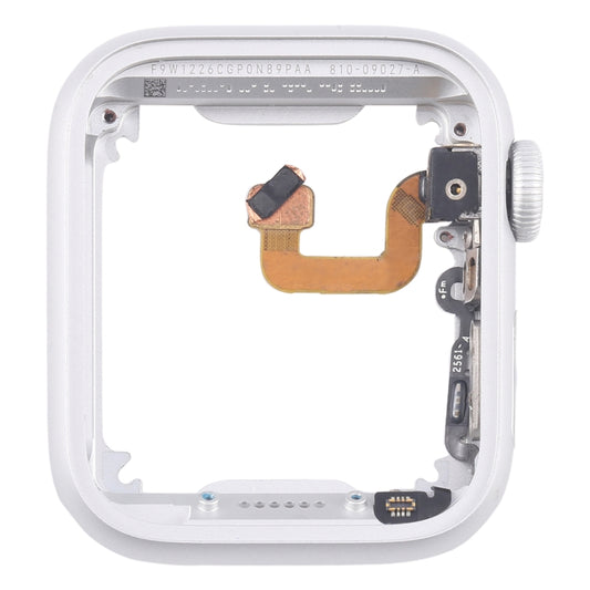 For Apple Watch Series 6 44MM LTE Aluminium Alloy Middle Frame Bezel Plate with Crown Spin Axis Flex Cable(Silver) by buy2fix