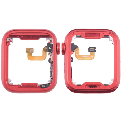 For Apple Watch Series 6 44MM LTE Aluminium Alloy Middle Frame Bezel Plate with Crown Spin Axis Flex Cable(Red) by buy2fix