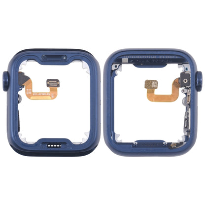 For Apple Watch Series 6 44MM LTE Aluminium Alloy Middle Frame Bezel Plate with Crown Spin Axis Flex Cable(Blue) by buy2fix