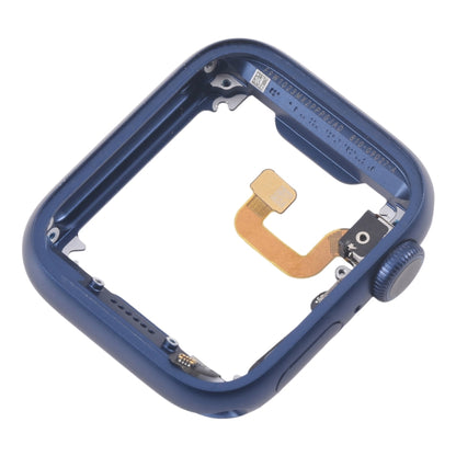 For Apple Watch Series 6 44MM LTE Aluminium Alloy Middle Frame Bezel Plate with Crown Spin Axis Flex Cable(Blue) by buy2fix