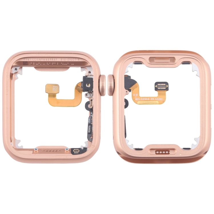For Apple Watch Series 6 44MM GPS Aluminium Alloy Middle Frame Bezel Plate with Crown Spin Axis Flex Cable(Gold) by buy2fix