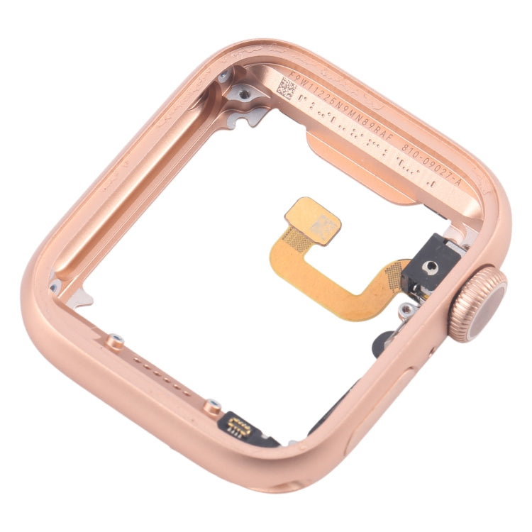 For Apple Watch Series 6 44MM GPS Aluminium Alloy Middle Frame Bezel Plate with Crown Spin Axis Flex Cable(Gold) by buy2fix