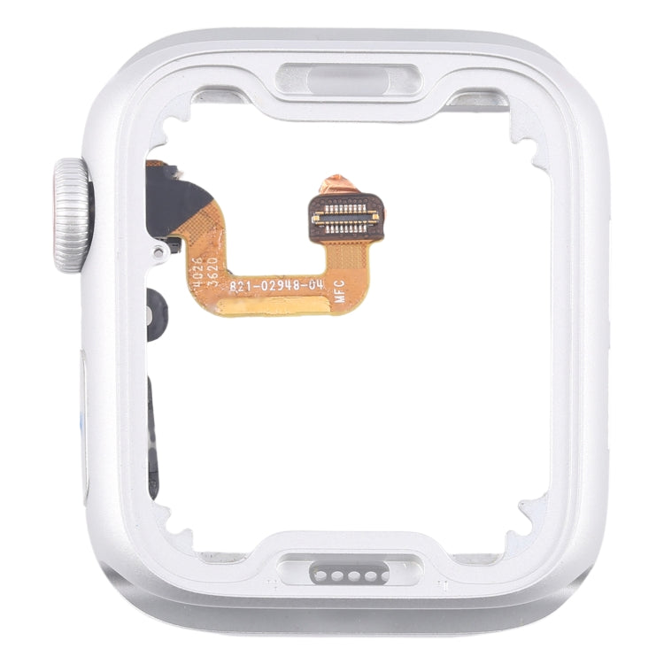 For Apple Watch Series 6 44MM GPS Aluminium Alloy Middle Frame Bezel Plate with Crown Spin Axis Flex Cable(Silver) by buy2fix