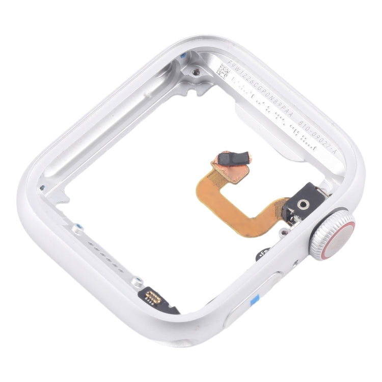 For Apple Watch Series 6 44MM GPS Aluminium Alloy Middle Frame Bezel Plate with Crown Spin Axis Flex Cable(Silver) by buy2fix