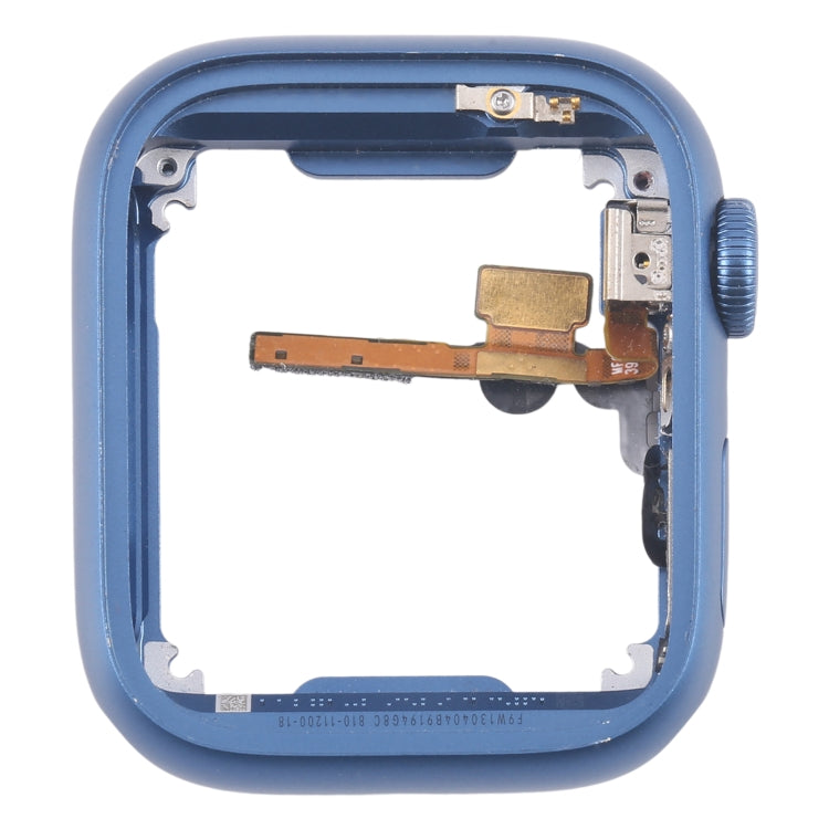 For Apple Watch Series 7 41MM LTE Aluminium Alloy Middle Frame Bezel Plate with Crown Spin Axis Flex Cable(Blue) by buy2fix