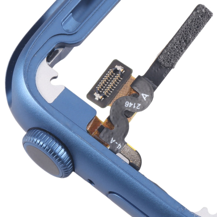 For Apple Watch Series 7 45MM LTE Aluminium Alloy Middle Frame Bezel Plate with Crown Spin Axis Flex Cable(Blue) by buy2fix