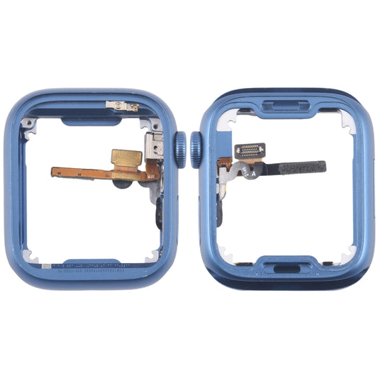 For Apple Watch Series 7 41MM GPS Aluminium Alloy Middle Frame Bezel Plate with Crown Spin Axis Flex Cable(Blue) by buy2fix