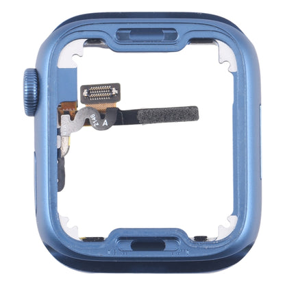For Apple Watch Series 7 45MM GPS Aluminium Alloy Middle Frame Bezel Plate with Crown Spin Axis Flex Cable(Blue) by buy2fix