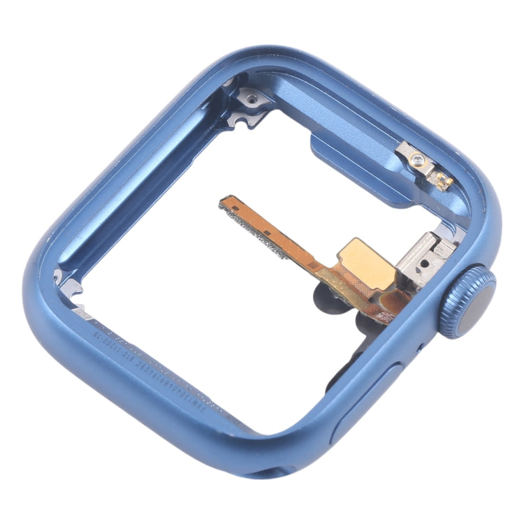 For Apple Watch Series 7 45MM GPS Aluminium Alloy Middle Frame Bezel Plate with Crown Spin Axis Flex Cable(Blue) by buy2fix