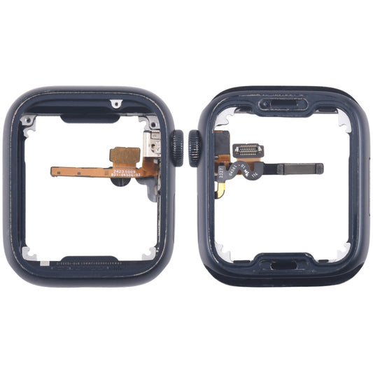 For Apple Watch Series 7 / 8 / 9 41MM LTE Aluminium Alloy Middle Frame Bezel Plate with Crown Spin Axis Flex Cable(Midnight) by buy2fix