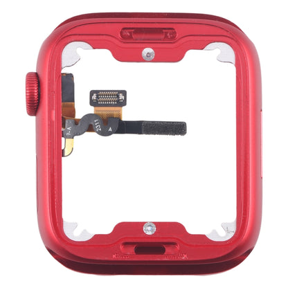 For Apple Watch Series 7 / 8 / 9 45MM LTE Aluminium Alloy Middle Frame Bezel Plate with Crown Spin Axis Flex Cable(Red) by buy2fix