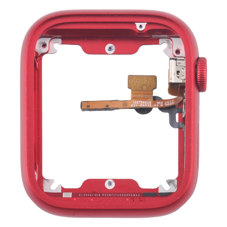 For Apple Watch Series 7 / 8 / 9 45MM GPS Aluminium Alloy Middle Frame Bezel Plate with Crown Spin Axis Flex Cable(Red) by buy2fix