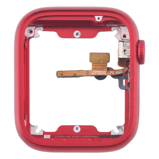 For Apple Watch Series 7 / 8 / 9 45MM GPS Aluminium Alloy Middle Frame Bezel Plate with Crown Spin Axis Flex Cable(Red) by buy2fix