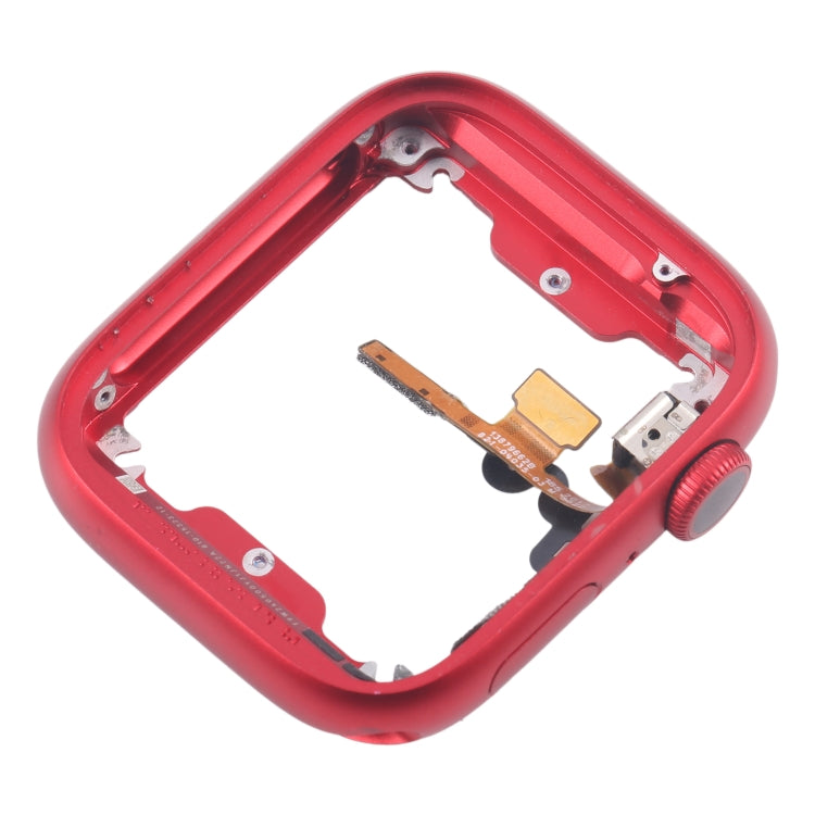 For Apple Watch Series 7 / 8 / 9 45MM GPS Aluminium Alloy Middle Frame Bezel Plate with Crown Spin Axis Flex Cable(Red) by buy2fix