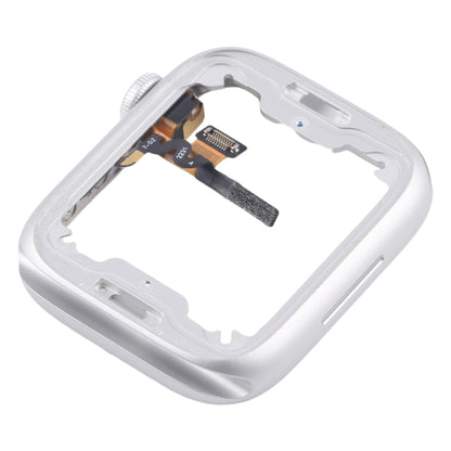 For Apple Watch Series 8 / 9 45MM LTE Aluminium Alloy Middle Frame Bezel Plate with Crown Spin Axis Flex Cable(Silver) by buy2fix