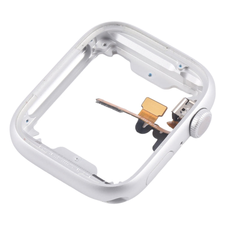 For Apple Watch Series  8 / 9 41MM GPS Aluminium Alloy Middle Frame Bezel Plate with Crown Spin Axis Flex Cable(Silver) - Middle Frame by buy2fix | Online Shopping UK | buy2fix