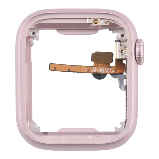 For Apple Watch Series 9 41MM LTE Aluminium Alloy Middle Frame Bezel Plate with Crown Spin Axis Flex Cable(Pink) by buy2fix