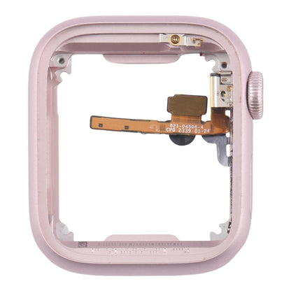 For Apple Watch Series 9 41MM GPS Aluminium Alloy Middle Frame Bezel Plate with Crown Spin Axis Flex Cable(Pink) by buy2fix