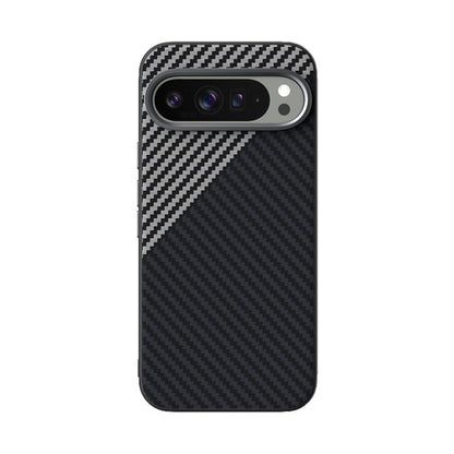 For Google Pixel 10 Pro XL ABEEL C Carbon Fiber Series 6D Micro Relief MagSafe Phone Case(Black Grey) - Google Cases by buy2fix | Online Shopping UK | buy2fix