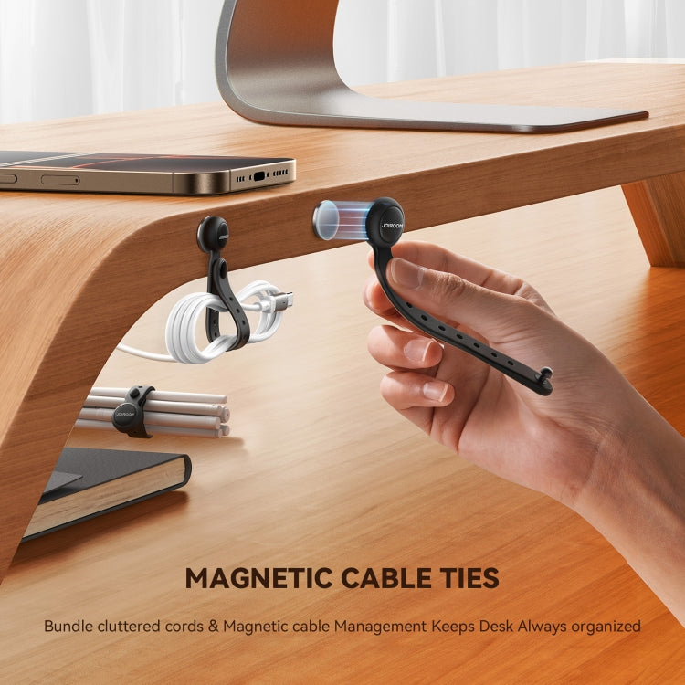 JOYROOM JR-ZS422 Magnetic Silicone Cable Tie Organizer(Black) by JOYROOM