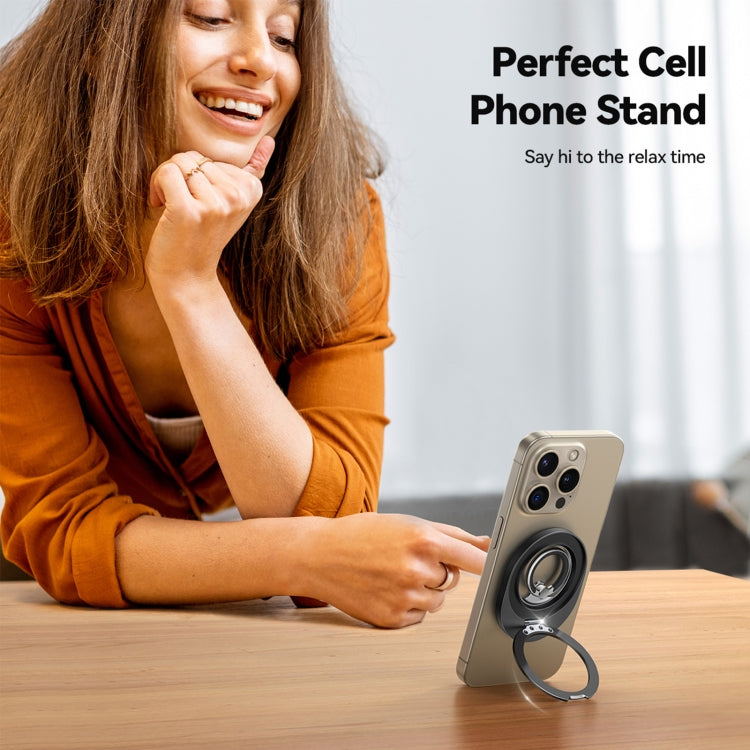 JOYROOM JR-ZS420 Rotatable Foldable Magnetic Mobile Phone Ring Holder(Black) by JOYROOM