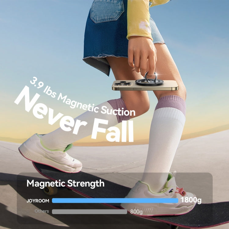 JOYROOM JR-ZS420 Rotatable Foldable Magnetic Mobile Phone Ring Holder(Black) by JOYROOM