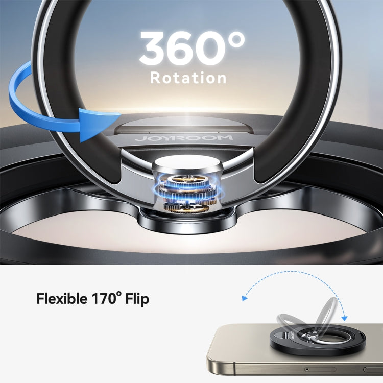 JOYROOM JR-ZS420 Rotatable Foldable Magnetic Mobile Phone Ring Holder(Black) by JOYROOM