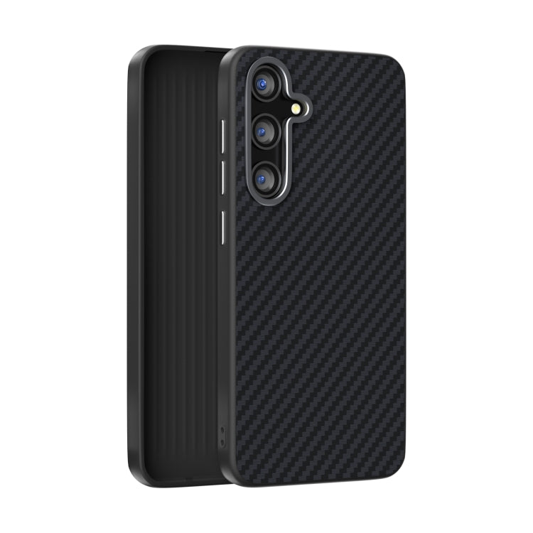 For Samsung Galaxy S25+ 5G / S24+ 5G ABEEL C Carbon Fiber Series 6D Micro Relief MagSafe Phone Case(Black) by buy2fix